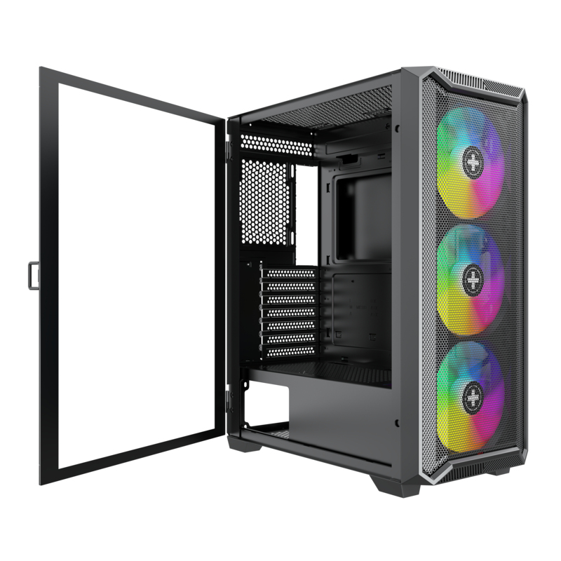 Zweites Bild vonXilence Performance C XILENT BLADE II | X613.ARGB, Midi Tower, PC, Schwarz, ATX, micro ATX, Mini-ITX, SPCC, 16,5 cm