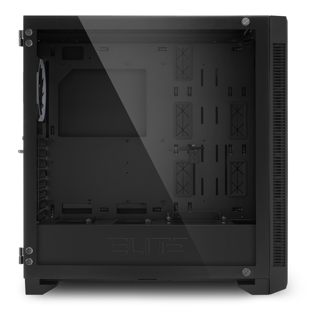 Zweites Bild vonSharkoon ELITE SHARK CA200G, Midi Tower, PC, Schwarz, ATX, EATX, micro ATX, Mini-ITX, SSI CEB, SSI EEB, Blau, Grün, Rot, 16,5 cm