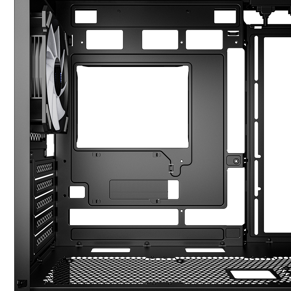 Zweites Bild vonSharkoon MK2 RGB, Micro Tower, PC, Schwarz, micro ATX, Mini-ITX, Multi, Taschenlüfter