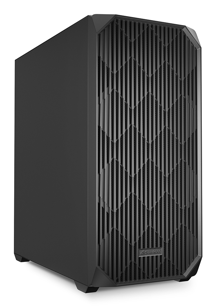 Sharkoon AK3, Midi Tower, PC, Schwarz, ATX, micro ATX, Mini-ITX, Metall, 17 cm