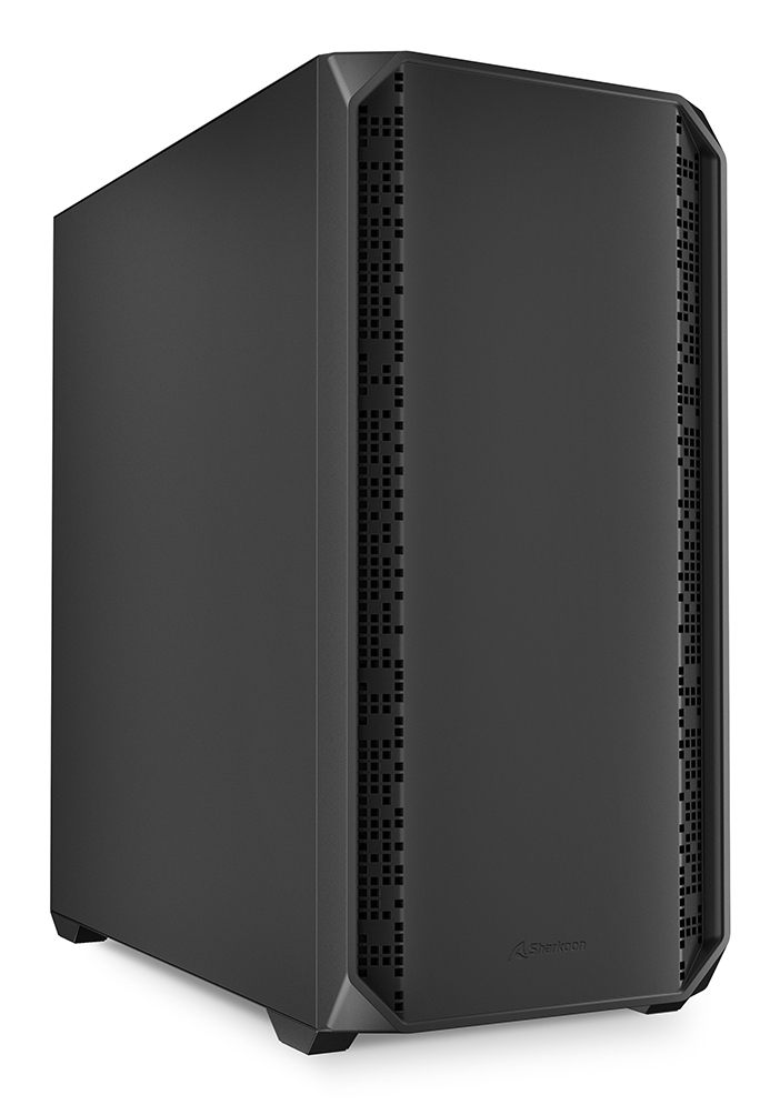 Sharkoon AK2, Midi Tower, PC, Schwarz, ATX, micro ATX, Mini-ITX, Metall, 17 cm