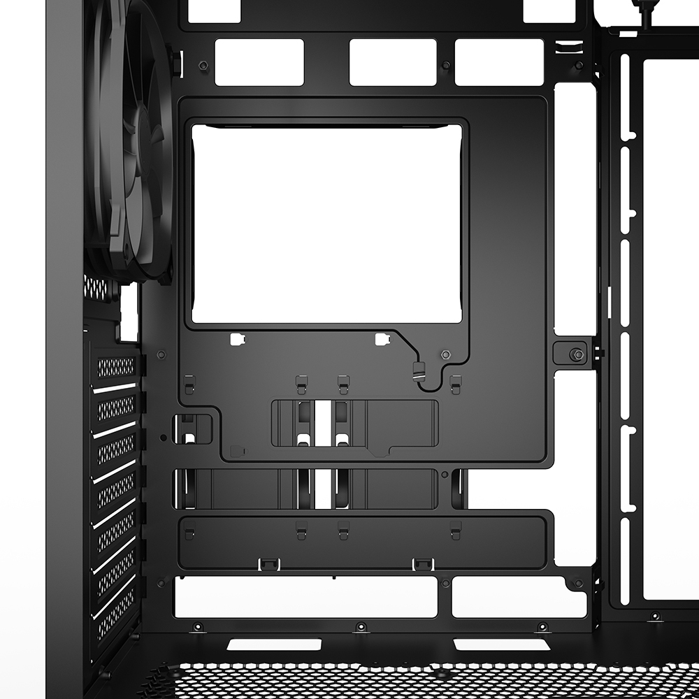 Zweites Bild vonSharkoon AK2, Midi Tower, PC, Schwarz, ATX, micro ATX, Mini-ITX, Metall, 17 cm