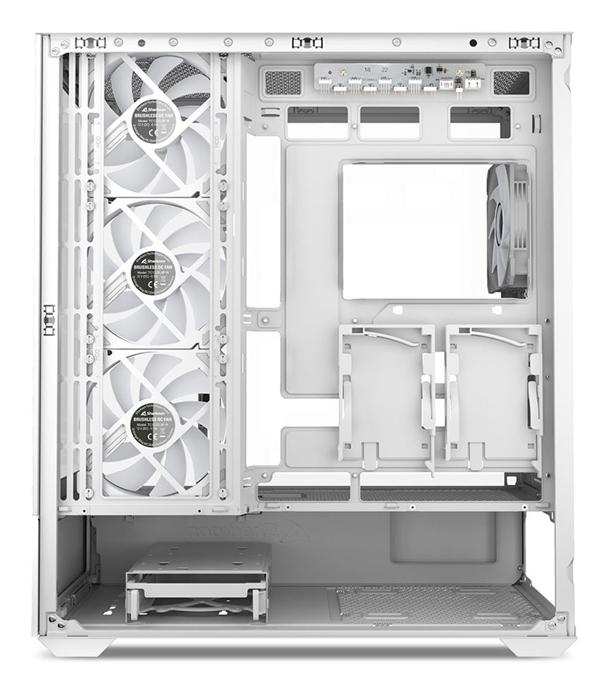 Zweites Bild vonSharkoon AK6 RGB, PC, Weiß, ATX, micro ATX, Mini-ATX, Gehärtetes Glas, Multi, 17 cm