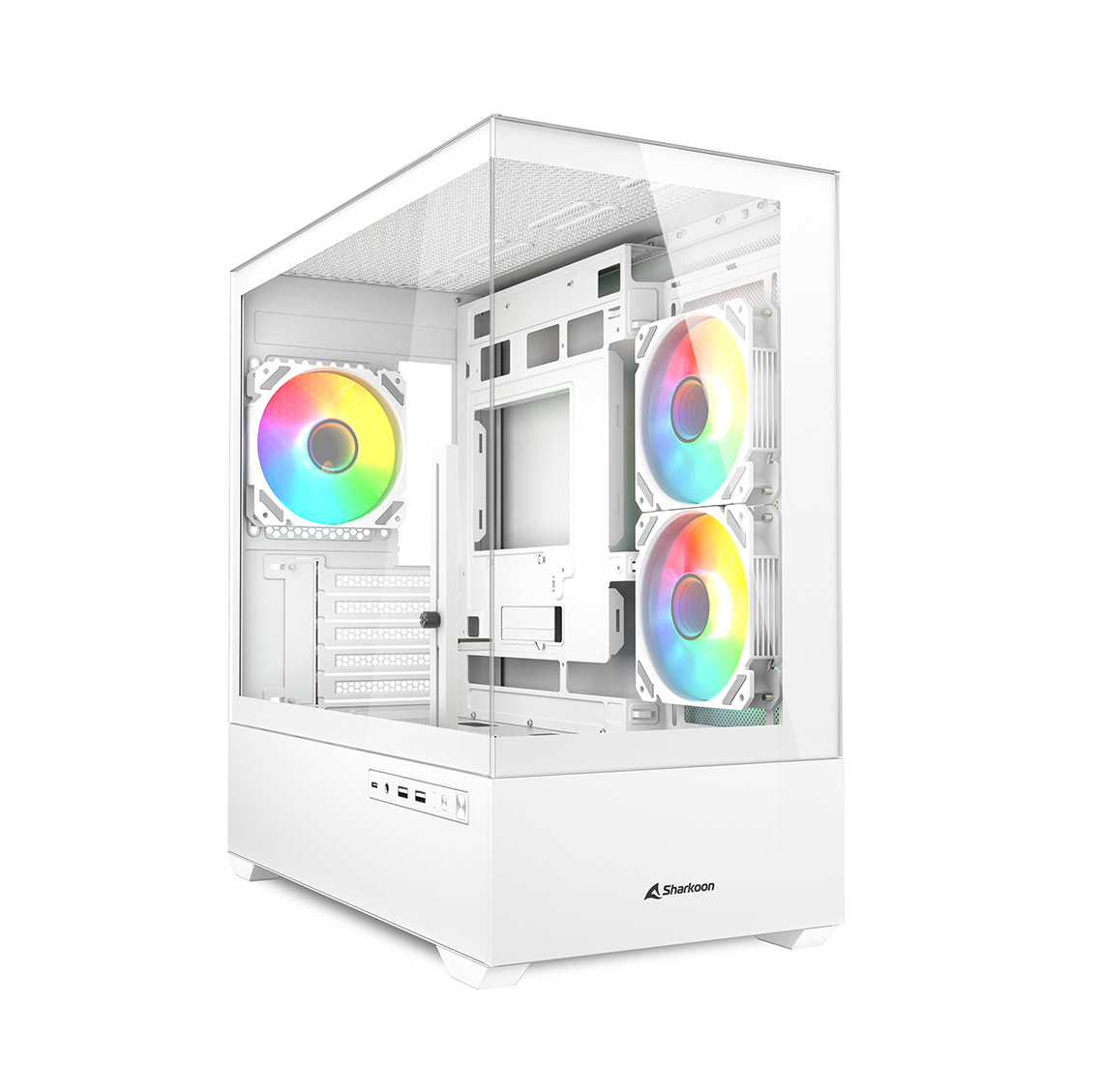 Sharkoon MK6 RGB, Midi Tower, PC, Schwarz, micro ATX, Mini-ITX, Gaming, Multi
