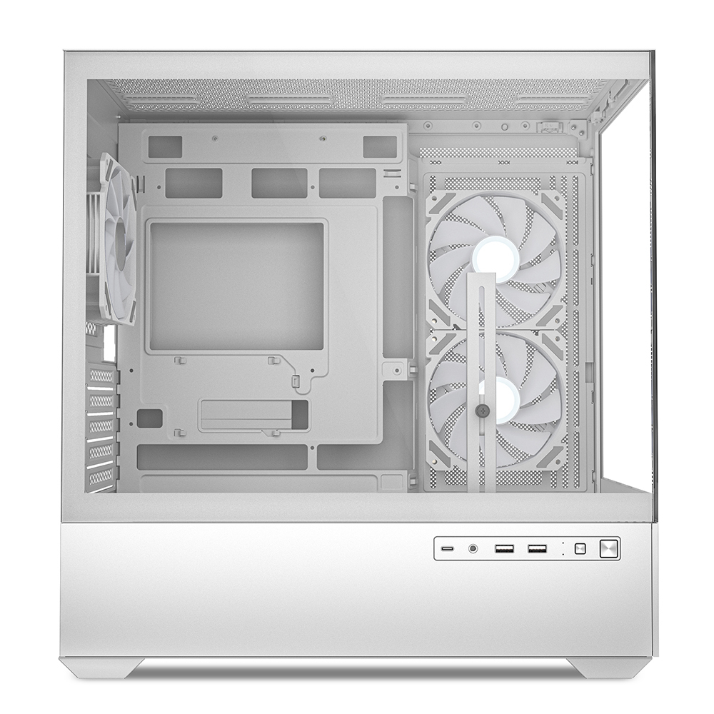 Zweites Bild vonSharkoon MK6 RGB, Midi Tower, PC, Schwarz, micro ATX, Mini-ITX, Gaming, Multi
