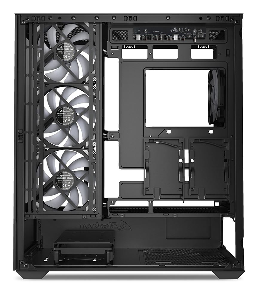 Zweites Bild vonSharkoon AK6 RGB, PC, Schwarz, ATX, micro ATX, Mini-ATX, Gehärtetes Glas, Multi, Rücken, Seite