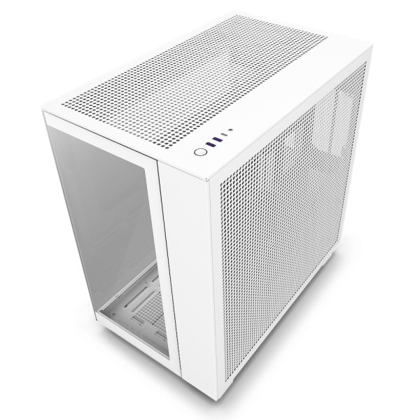 Zweites Bild vonNZXT H9 Flow, Midi Tower, PC, Weiß, ATX, micro ATX, Mini-ITX, Stahl, Gehärtetes Glas, 16,5 cm