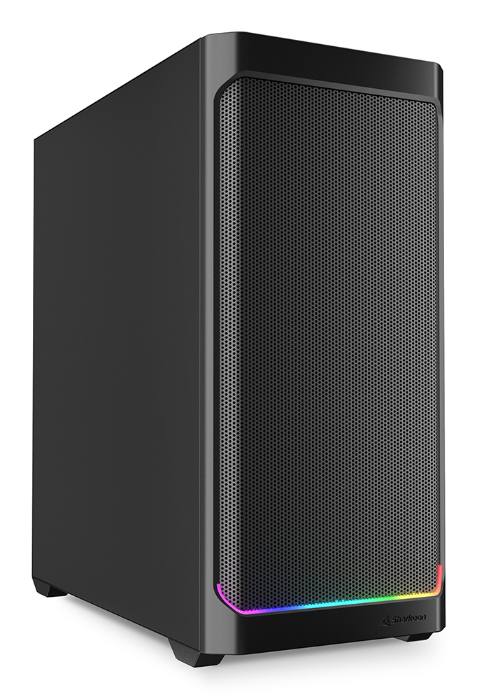 Sharkoon AK4 RGB STRIP, Midi Tower, PC, Schwarz, ATX, micro ATX, Mini-ITX, Metall, Multi