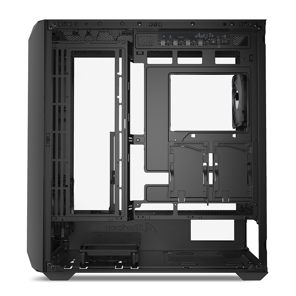 Zweites Bild vonSharkoon AK3 RGB, Midi Tower, PC, Schwarz, ATX, micro ATX, Mini-ITX, Multi, Taschenlüfter