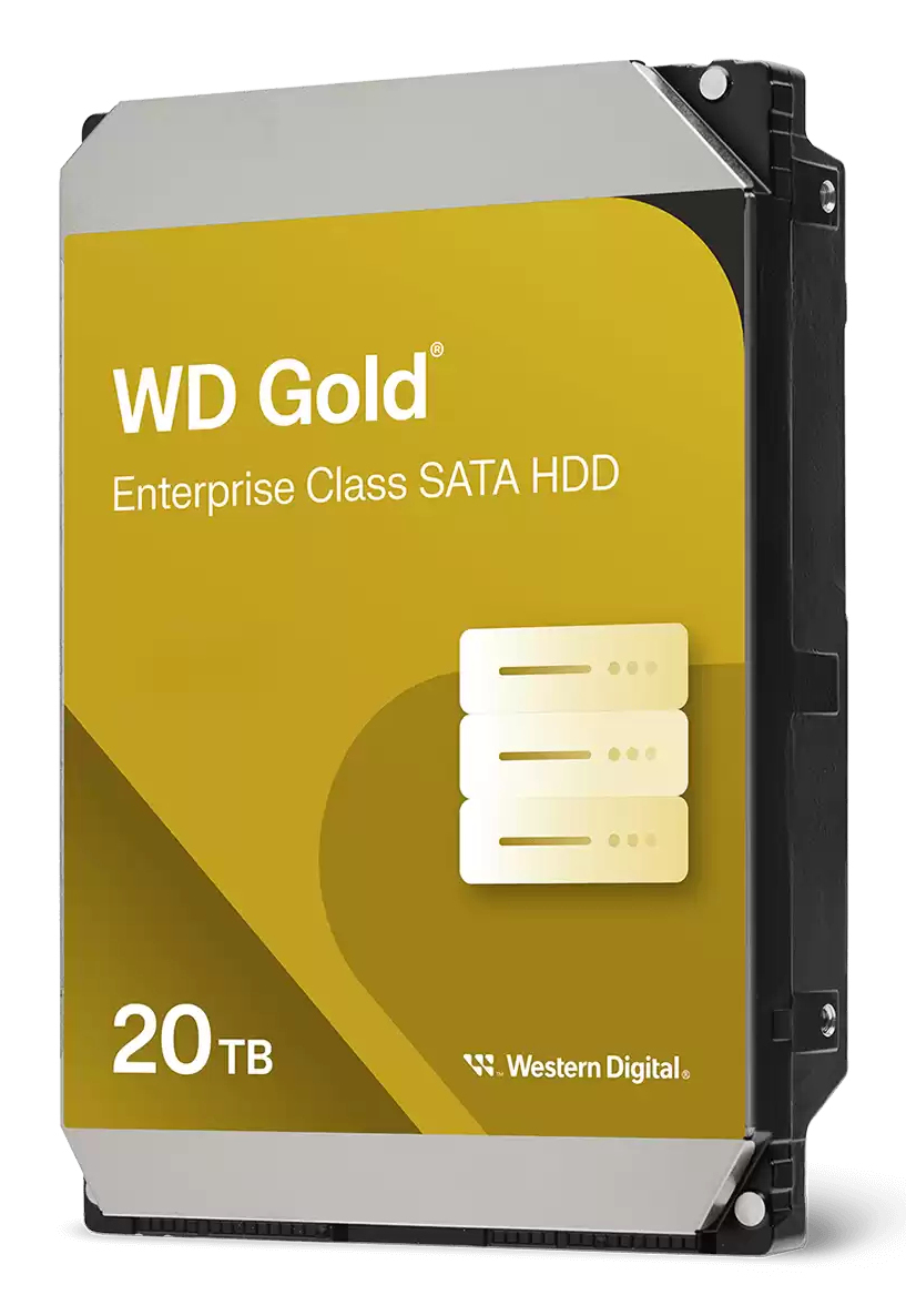 WD Gold WD203KRYZ, 20 TB, 7200 RPM, 512 MB, 3.5", SATA