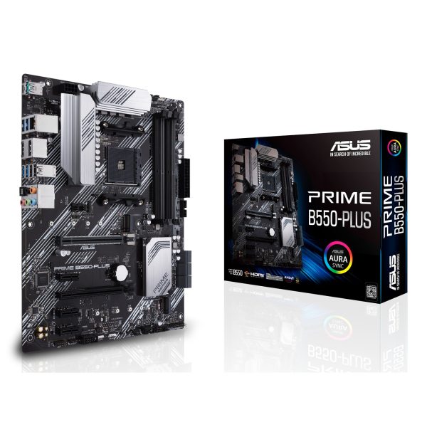 ASUS PRIME B550-PLUS, AMD, Sockel AM4, AMD Ryzen 3000 Series, Sockel AM4, DDR4-SDRAM, 128 GB