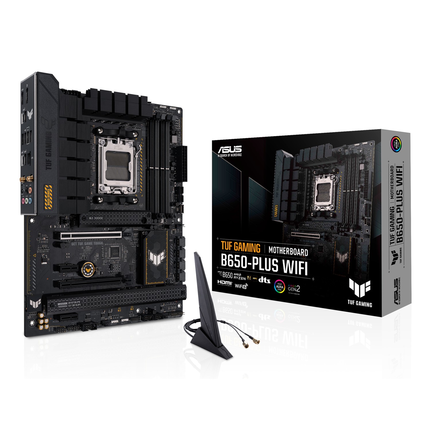 ASUS TUF GAMING B650-PLUS WIFI, AMD, Sockel AM5, AMD Ryzen 7000 Series, Sockel AM5, DDR5-SDRAM, 128 GB