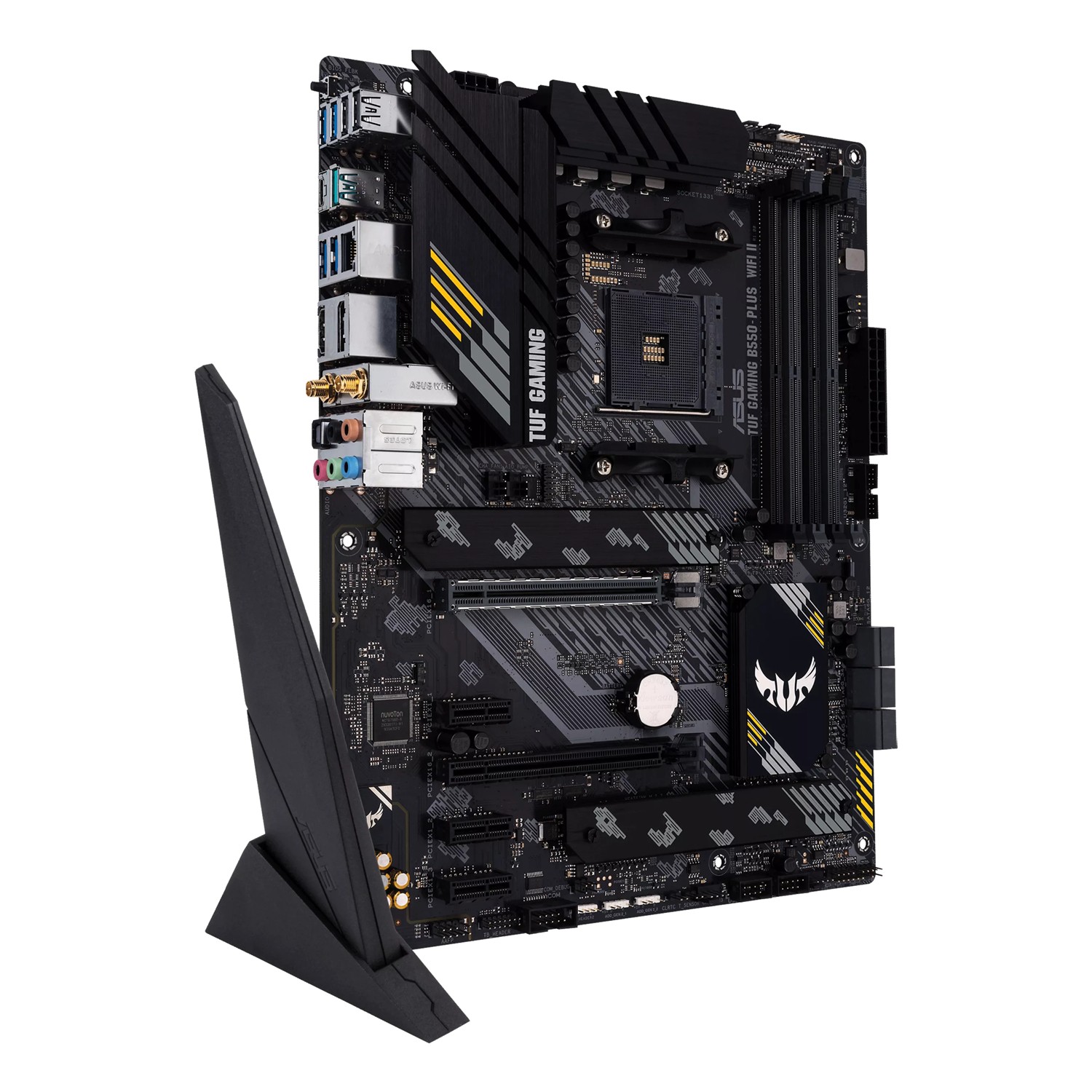 Zweites Bild vonASUS TUF GAMING B550-PLUS WIFI II, AMD, Sockel AM4, AMD Ryzen 3000 Series, Sockel AM4, DDR4-SDRAM, 128 GB