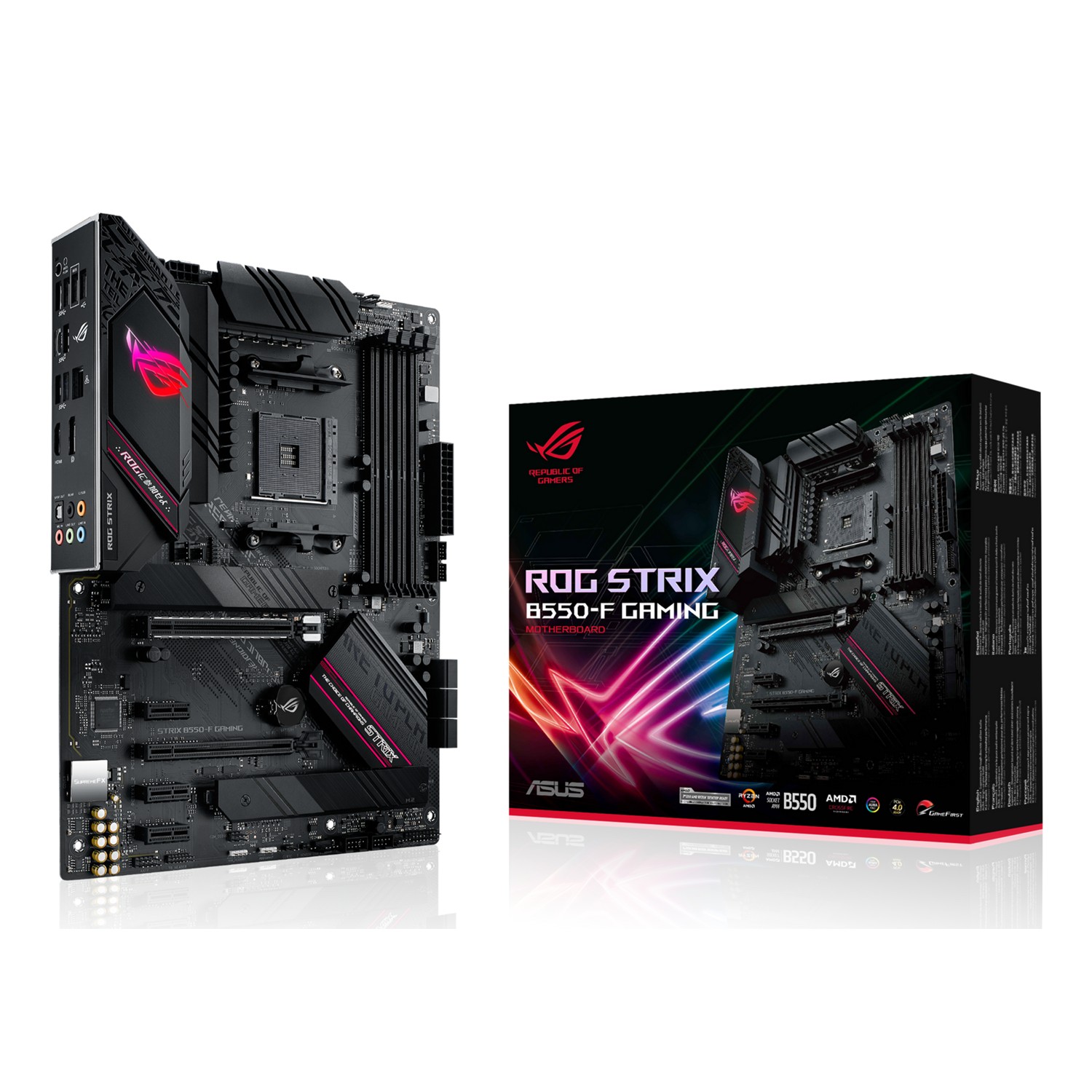 ASUS ROG STRIX B550-F GAMING, AMD, Sockel AM4, AMD Ryzen 3000 Series, Sockel AM4, DDR4-SDRAM, 128 GB