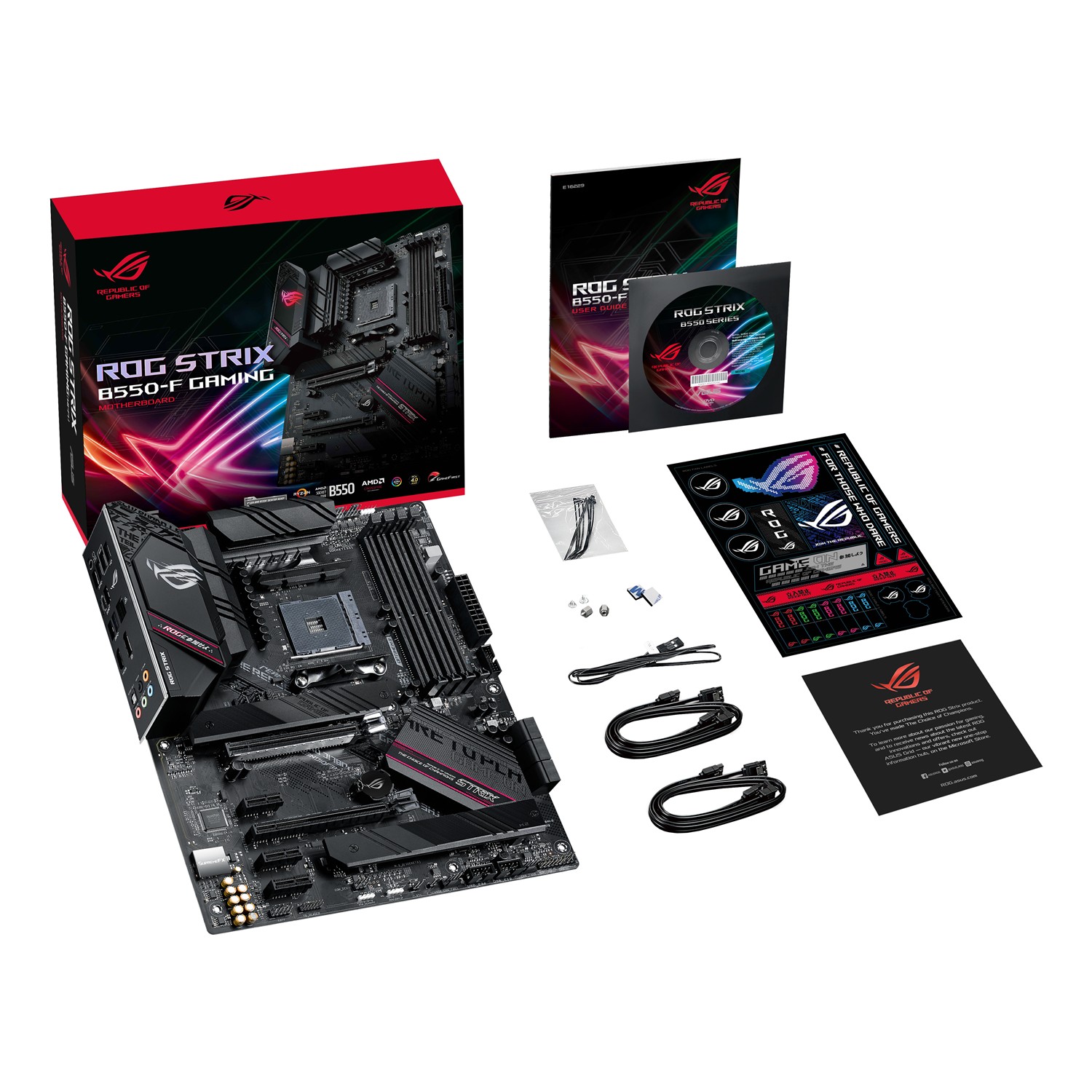 Zweites Bild vonASUS ROG STRIX B550-F GAMING, AMD, Sockel AM4, AMD Ryzen 3000 Series, Sockel AM4, DDR4-SDRAM, 128 GB