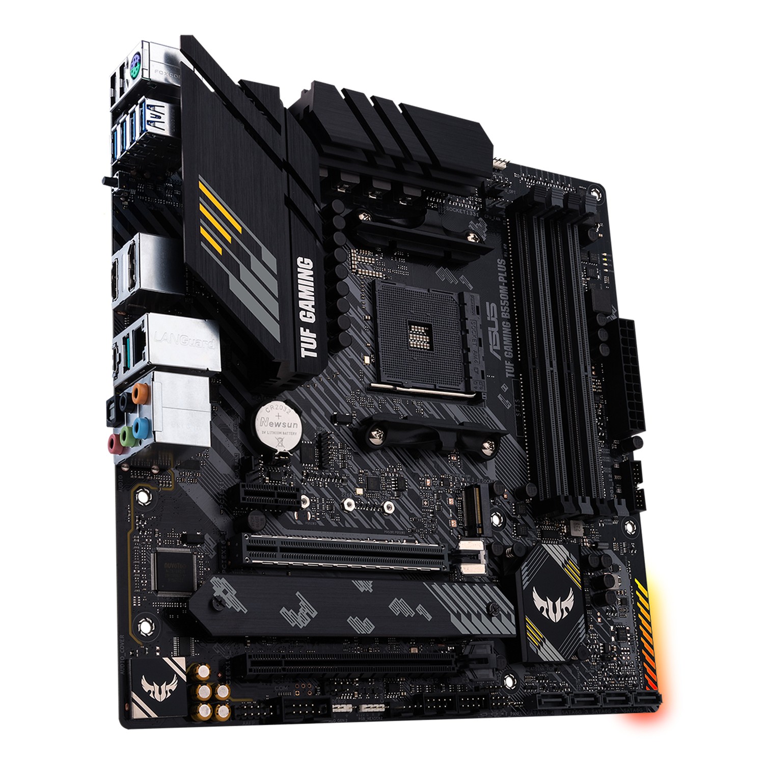 Zweites Bild vonASUS TUF GAMING B550M PLUS, AMD, Sockel AM4, AMD Ryzen 3000 Series, DDR4-SDRAM, 128 GB, DIMM