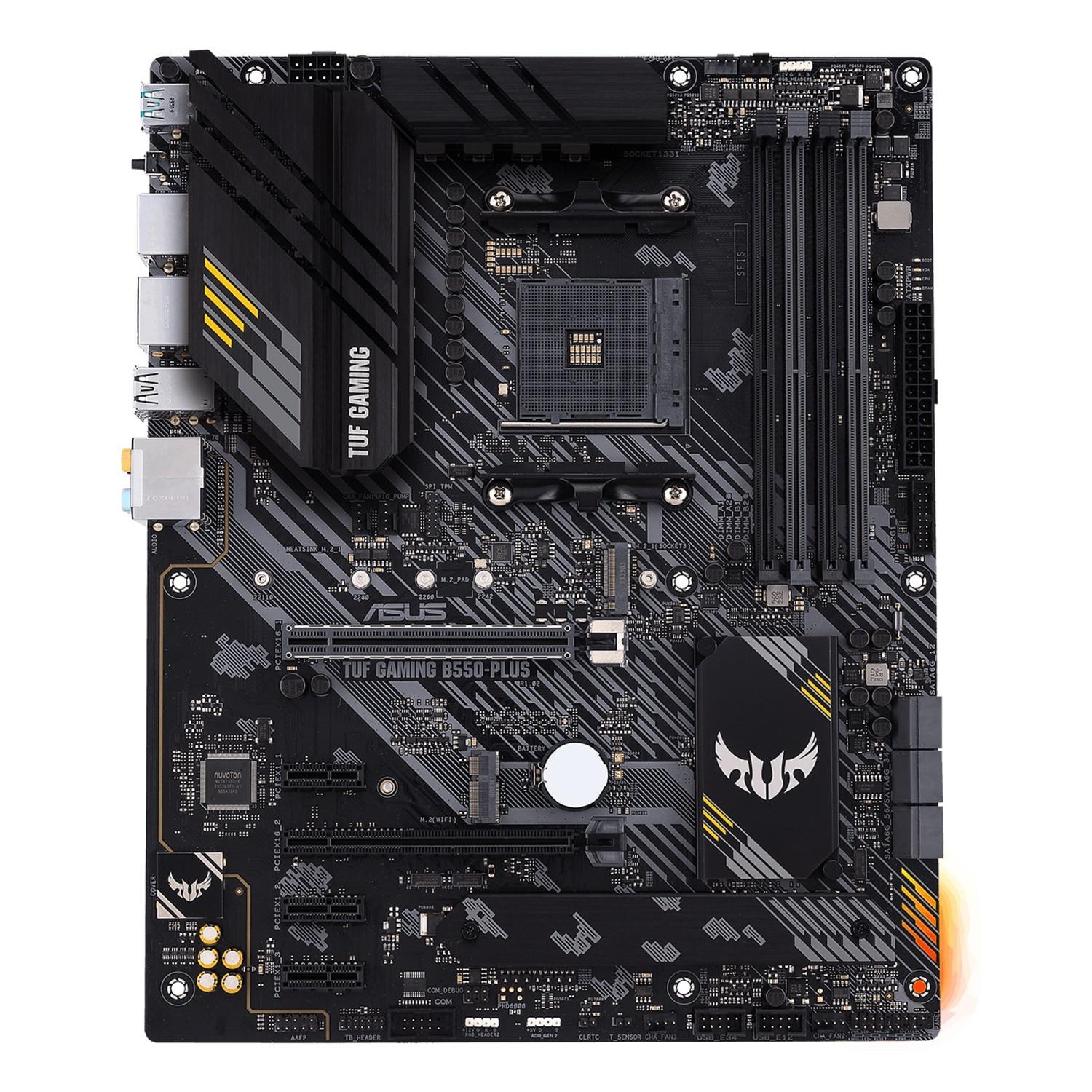 ASUS TUF Gaming B550-PLUS, AMD, Sockel AM4, AMD Ryzen 3000 Series, Sockel AM4, DDR4-SDRAM, 128 GB