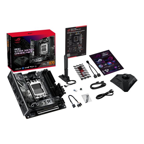 Zweites Bild vonASUS ROG STRIX X870-I GAMING WIFI, AMD, Sockel AM5, AMD Ryzen 7000 Series, AMD Ryzen 8000 Series, AMD Ryzen 9000 Series, DDR5-SDRAM, 96 GB, DIMM