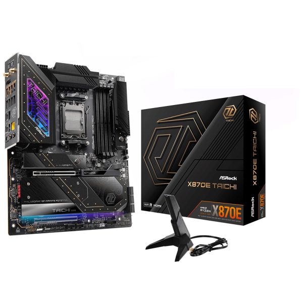 ASRock X870E Taichi, AMD, Sockel AM5, AMD Ryzen 7000 Series, AMD Ryzen 8000 Series, AMD Ryzen 9000 Series, DDR5-SDRAM, 256 GB, DIMM