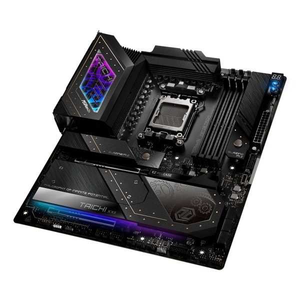 Zweites Bild vonASRock X870E Taichi, AMD, Sockel AM5, AMD Ryzen 7000 Series, AMD Ryzen 8000 Series, AMD Ryzen 9000 Series, DDR5-SDRAM, 256 GB, DIMM