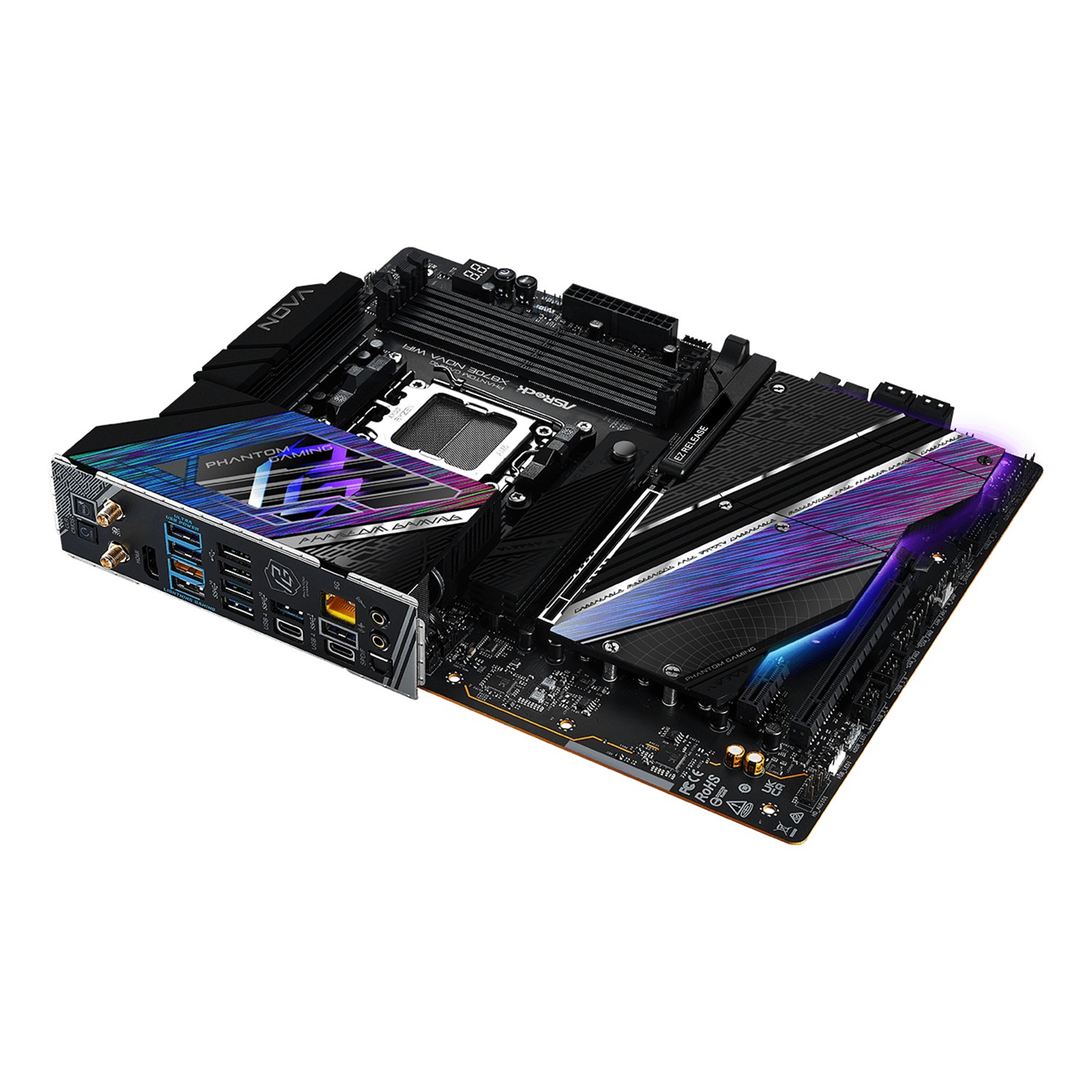 Zweites Bild vonASRock MK X870E NOVA WIFI, AMD, Sockel AM5, AMD Ryzen 7000 Series, AMD Ryzen 8000 Series, AMD Ryzen 9000 Series, DDR5-SDRAM, 256 GB, DIMM