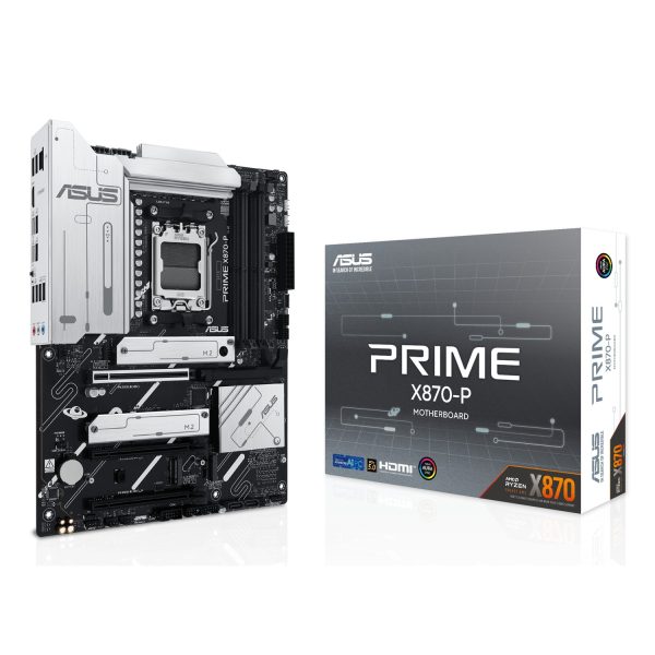 ASUS PRIME X870-P, AMD, Sockel AM5, AMD Ryzen 7000 Series, AMD Ryzen 8000 Series, AMD Ryzen 9000 Series, Sockel AM5, DDR5-SDRAM, 192 GB
