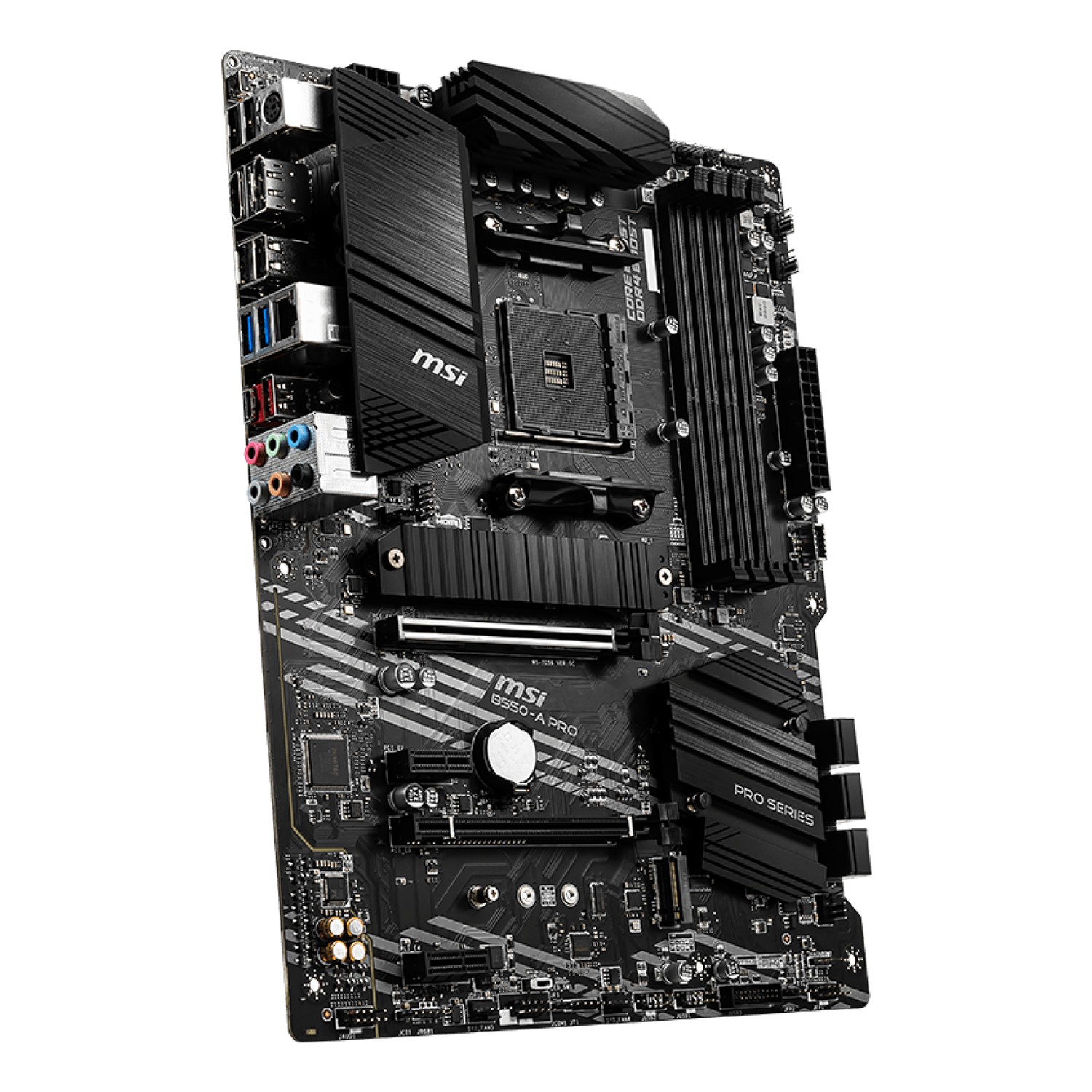 Zweites Bild vonMSI B550-A PRO, AMD, Sockel AM4, AMD Ryzen 3000 Series, DDR4-SDRAM, 128 GB, DIMM