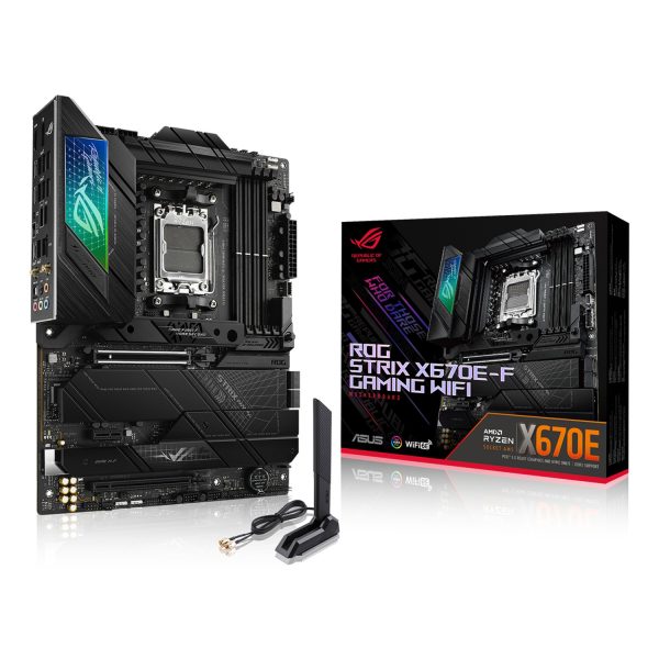 ASUS ROG STRIX X670E-F GAMING WIFI, AMD, Sockel AM5, AMD Ryzen™ 7, DDR5-SDRAM, 128 GB, DIMM