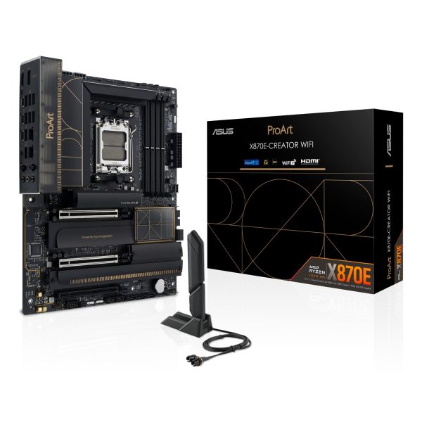 ASUS ProArt X870E-CREATOR WIFI, AMD, Sockel AM5, Sockel AM5, DDR5-SDRAM, 192 GB, DIMM