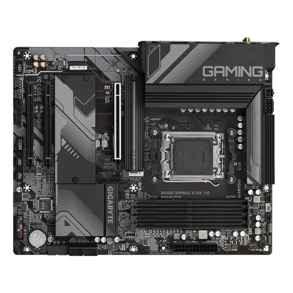 Zweites Bild vonGigabyte B650 GAMING X AX V2 Mainboard - AMD Ryzen 9000er-Serie, 8+2+2 Phasen VRM, bis zu 8000 MHz DDR5 (OC), 1xPCIe 5.0 + 2xPCIe 4.0 M.2, 2,5 GbE LAN, WIFI 6E, USB 3.2 Gen 2, AMD, Sockel AM5, AMD Ryzen 7000 Series, AMD Ryzen 8000 Series, AMD Ryzen 9000 S