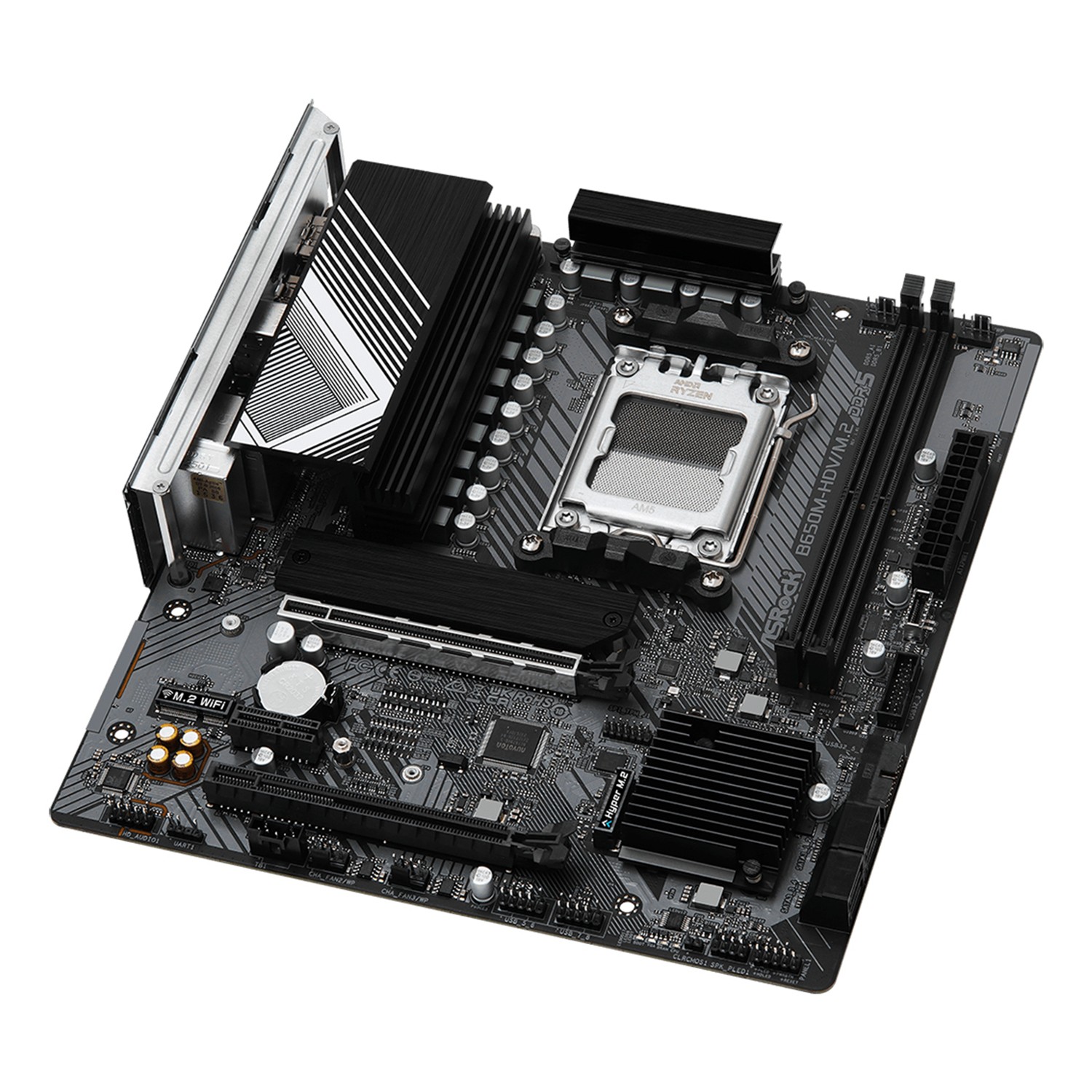 Zweites Bild vonASRock B650M-HDV/M.2, AMD, Sockel AM5, AMD Ryzen™ 7, DDR5-SDRAM, 64 GB, DIMM