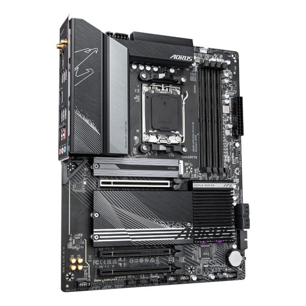 Zweites Bild vonGigabyte B650 AORUS ELITE AX V2 Mainboard - AMD Ryzen 9000er-Serie, 12+2+2 Phasen VRM, bis zu 8000 MHz DDR5 (OC), 1xPCIe 5.0 + 2xPCIe 4.0 M.2, 2,5 GbE LAN, WIFI 6E, USB 3.2 Gen 2, AMD, Sockel AM5, AMD Ryzen 7000 Series, AMD Ryzen 8000 Series, AMD Ryzen 90