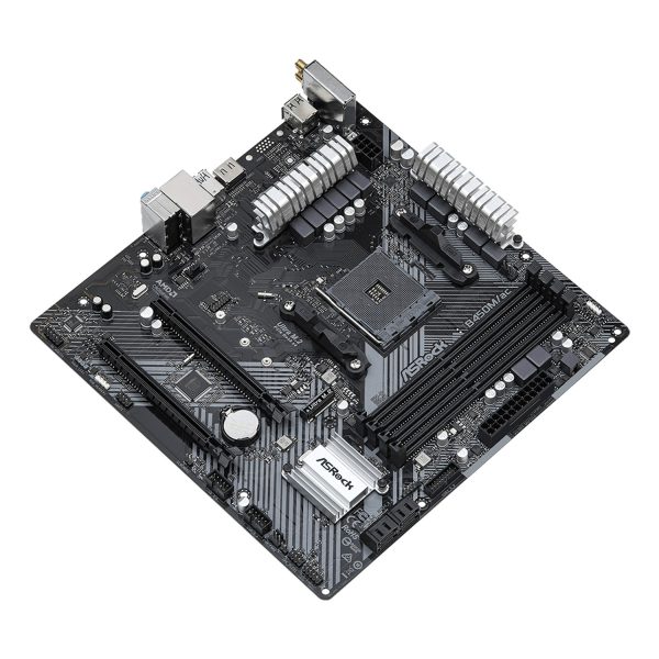 Zweites Bild vonASRock B450M/ac R2.0, AMD, Sockel AM4, AMD Ryzen 2000 Series, AMD Ryzen 3000 Series, AMD Ryzen 4000 Series, AMD Ryzen 5000 Series, Sockel AM4, DDR4-SDRAM, 128 GB