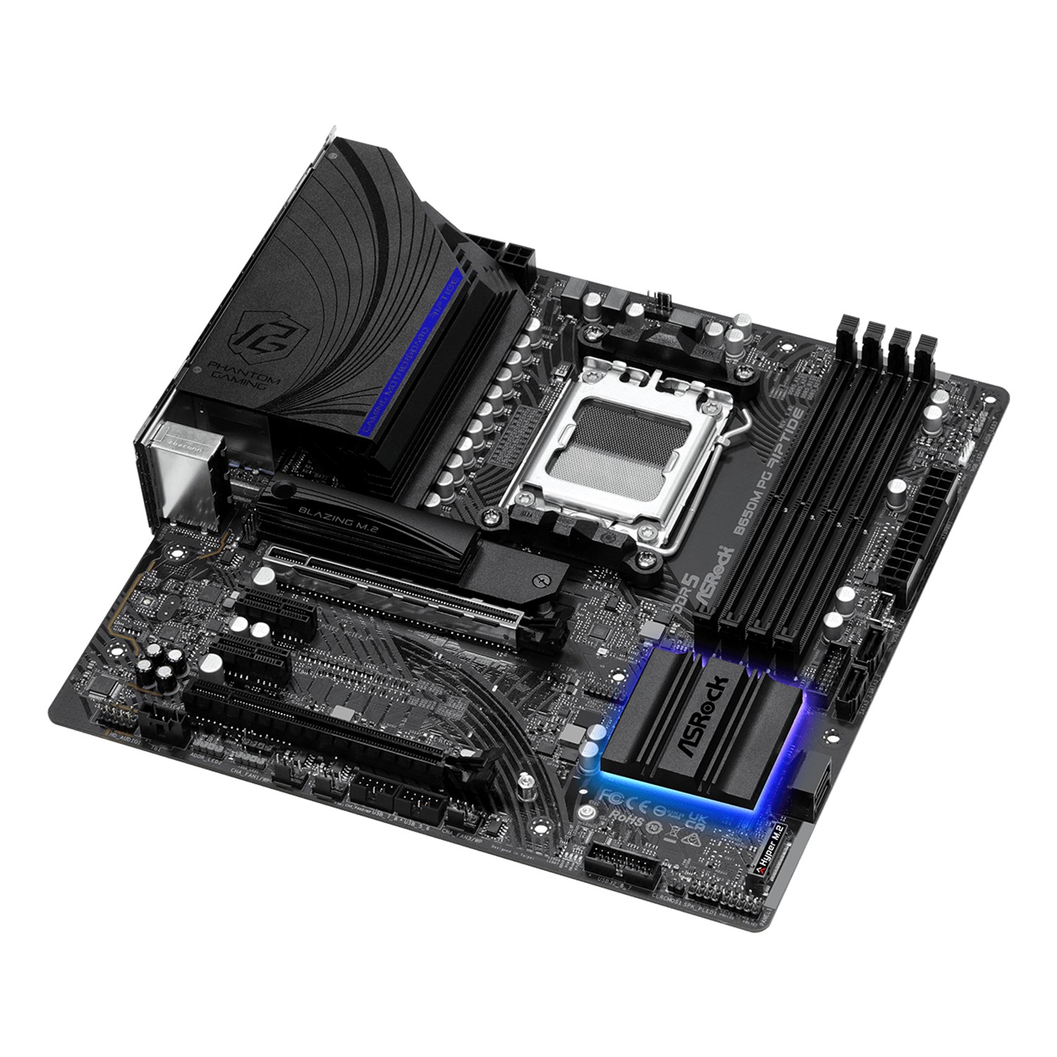 Zweites Bild vonASRock B650M PG Riptide, AMD, Sockel AM5, DDR5-SDRAM, 128 GB, DIMM, Zweikanalig