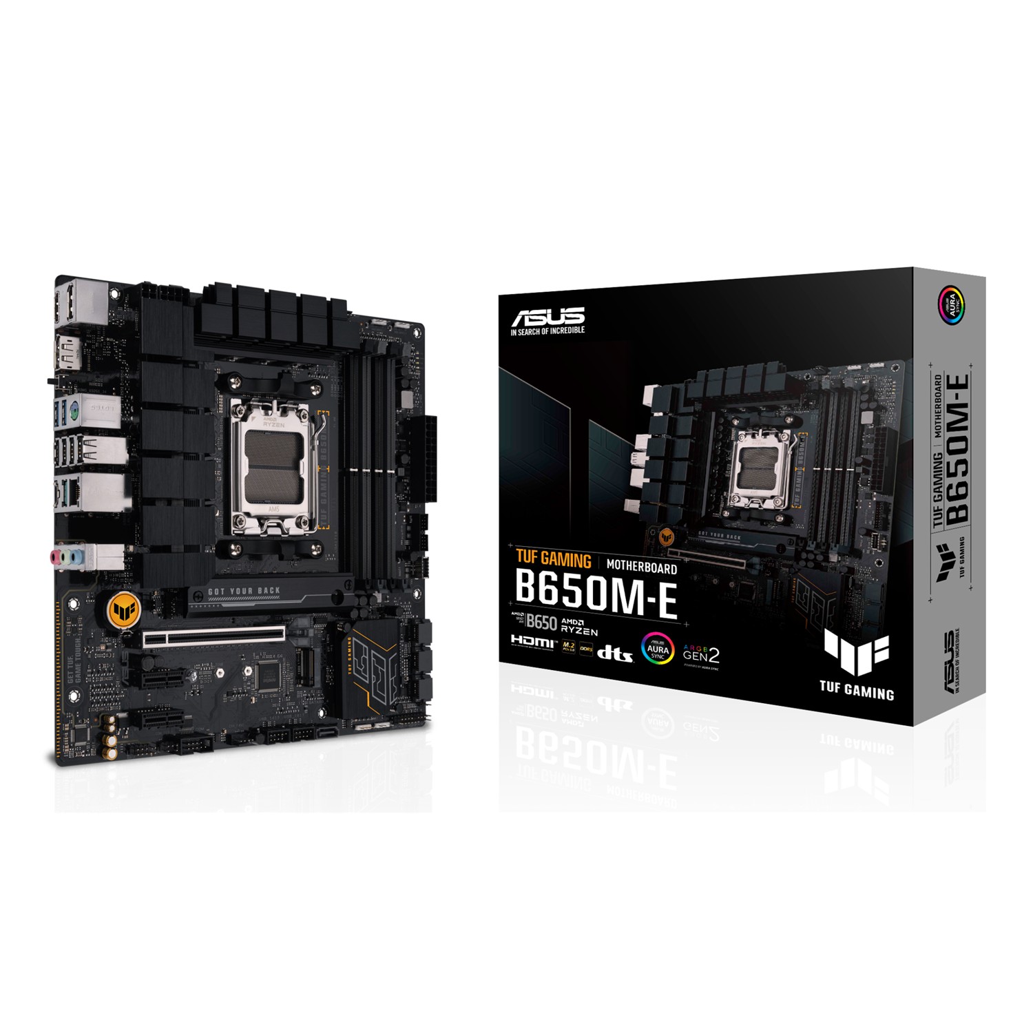 ASUS TUF GAMING B650M-E, AMD, Sockel AM5, AMD Ryzen 7000 Series, Sockel AM5, DDR5-SDRAM, 128 GB