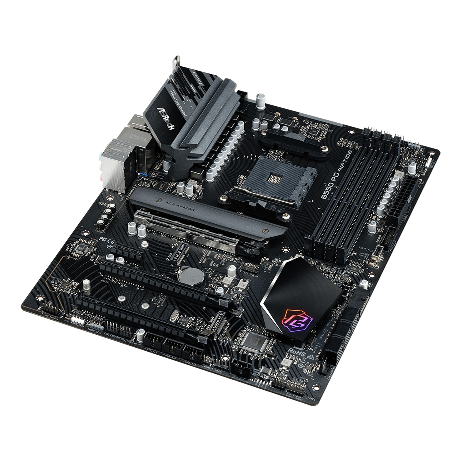 Zweites Bild vonASRock B550 PG Riptide, AMD, Sockel AM4, AMD Ryzen 3000 Series, AMD Ryzen 5000 Series, DDR4-SDRAM, 128 GB, DIMM