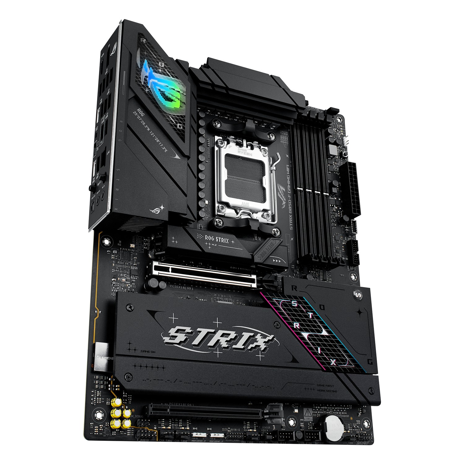 Zweites Bild vonASUS ROG STRIX B850-F GAMING WIFI, AMD, Sockel AM5, AMD Ryzen 7000 Series, AMD Ryzen 8000 Series, AMD Ryzen 9000 Series, Sockel AM5, DDR5-SDRAM, 192 GB