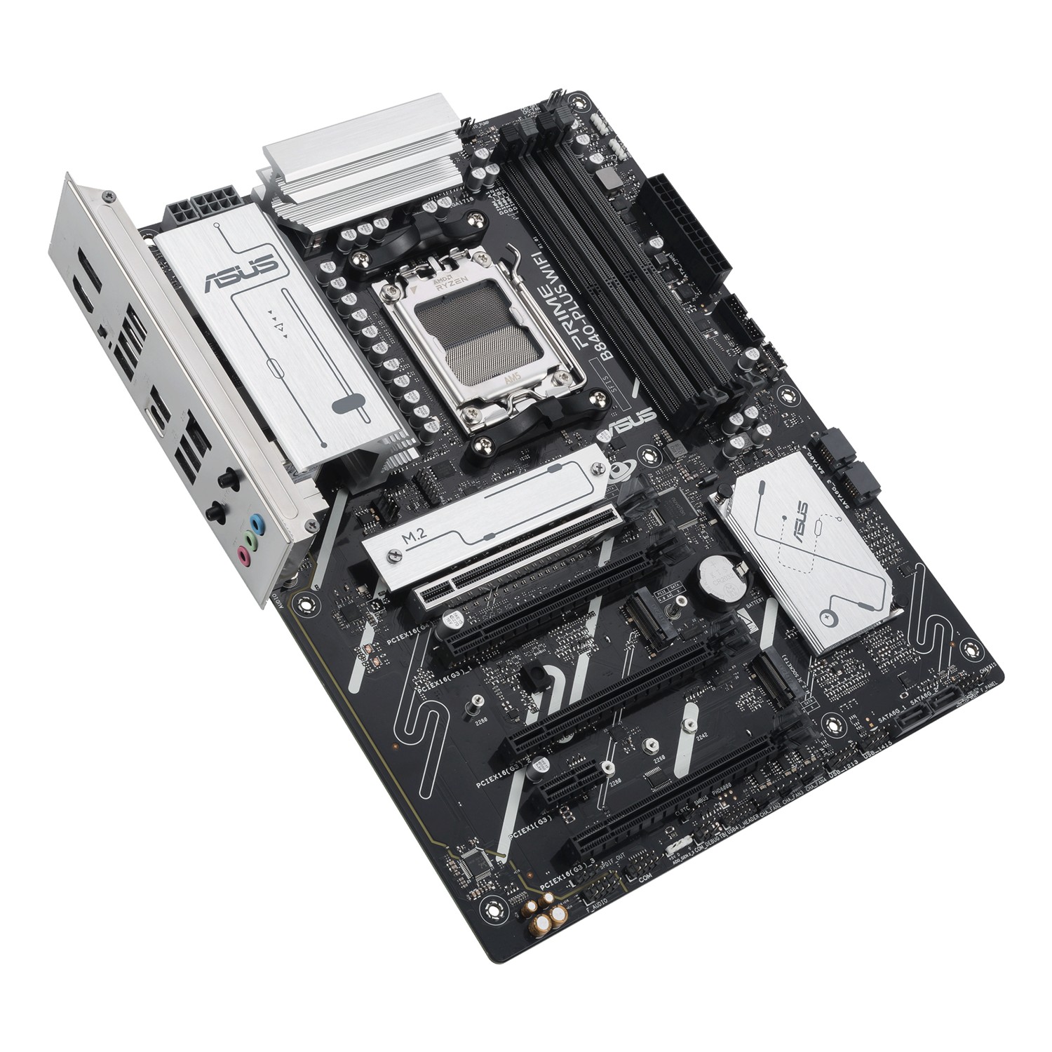 Zweites Bild vonASUS PRIME B840-PLUS WIFI, AMD, Sockel AM5, AMD Ryzen 7000 Series, AMD Ryzen 8000 Series, AMD Ryzen 9000 Series, Sockel AM5, DDR5-SDRAM, 192 GB