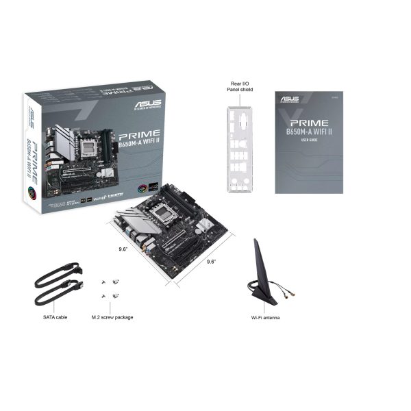 Zweites Bild vonASUS PRIME B650M-A WIFI II, AMD, Sockel AM5, AMD Ryzen™ 7, DDR5-SDRAM, 128 GB, DIMM