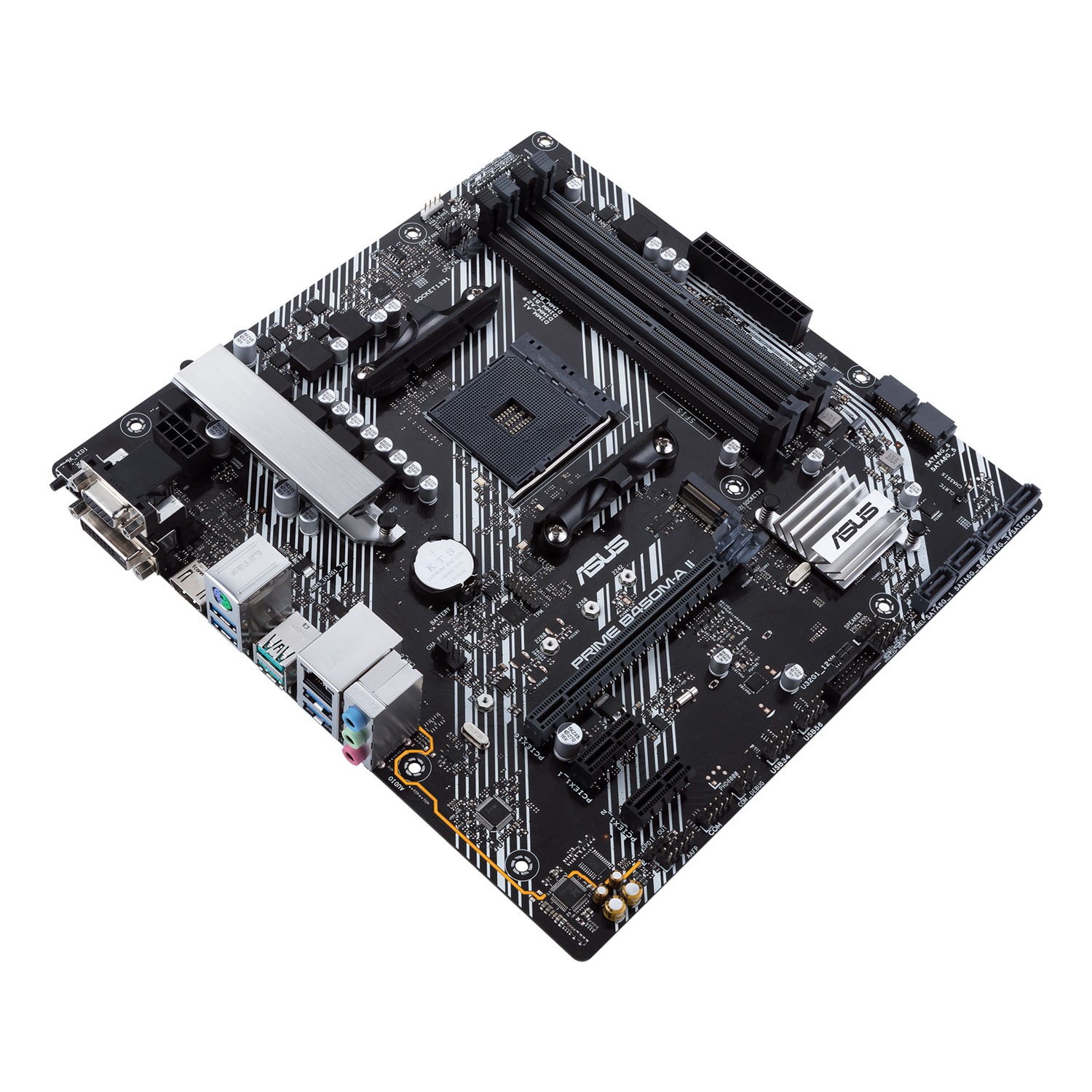 Zweites Bild vonASUS PRIME B450M-A II, AMD, Sockel AM4, AMD Ryzen 3000 Series, Sockel AM4, DDR4-SDRAM, 128 GB