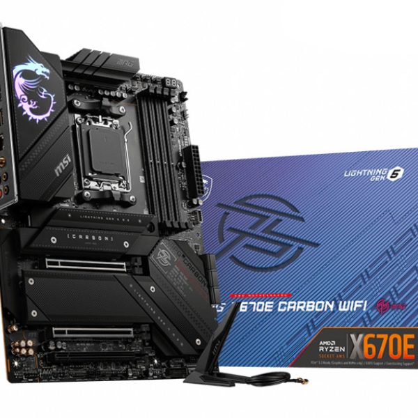 MSI MPG X670E CARBON WIFI, AMD, Sockel AM5, DDR5-SDRAM, 128 GB, DIMM, Zweikanalig