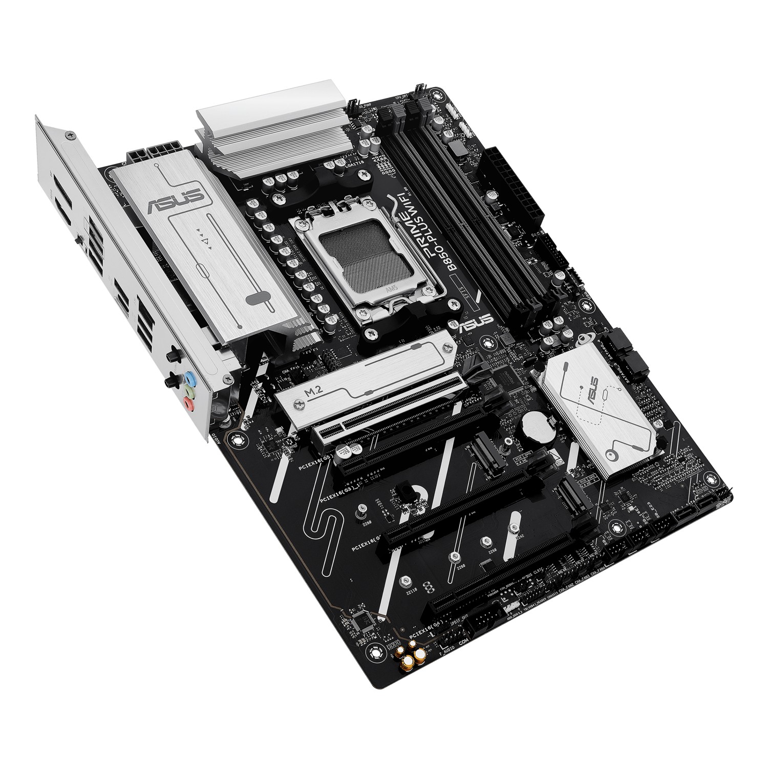 Zweites Bild vonASUS PRIME B850-PLUS WIFI, AMD, Sockel AM5, AMD Ryzen 7000 Series, AMD Ryzen 8000 Series, AMD Ryzen 9000 Series, DDR5-SDRAM, 256 GB, DIMM
