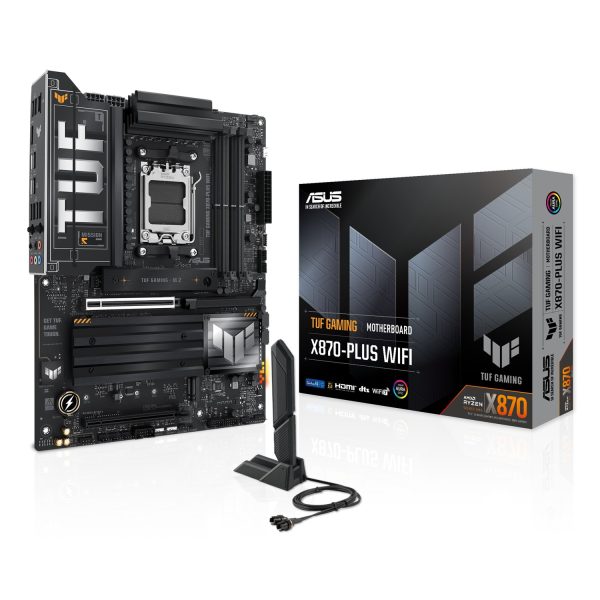 ASUS TUF GAMING X870-PLUS WIFI, AMD, Sockel AM5, AMD Ryzen 7000 Series, AMD Ryzen 8000 Series, AMD Ryzen 9000 Series, DDR5-SDRAM, 192 GB, DIMM