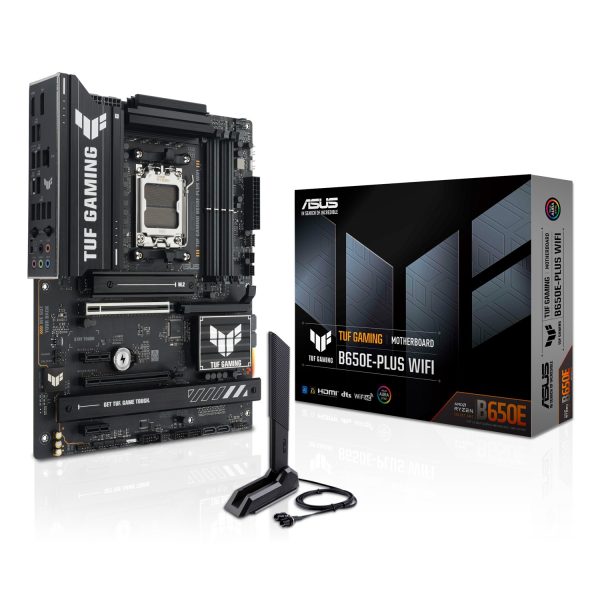 ASUS TUF GAMING B650E-PLUS WIFI, AMD, Sockel AM5, AMD Ryzen 7000 Series, AMD Ryzen 8000 Series, AMD Ryzen 9000 Series, Sockel AM5, DDR5-SDRAM, 256 GB