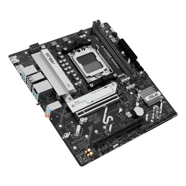 Zweites Bild vonASUS PRIME B850M-K, AMD, Sockel AM5, AMD Ryzen 7000 Series, AMD Ryzen 8000 Series, AMD Ryzen 9000 Series, Sockel AM5, DDR5-SDRAM, 128 GB