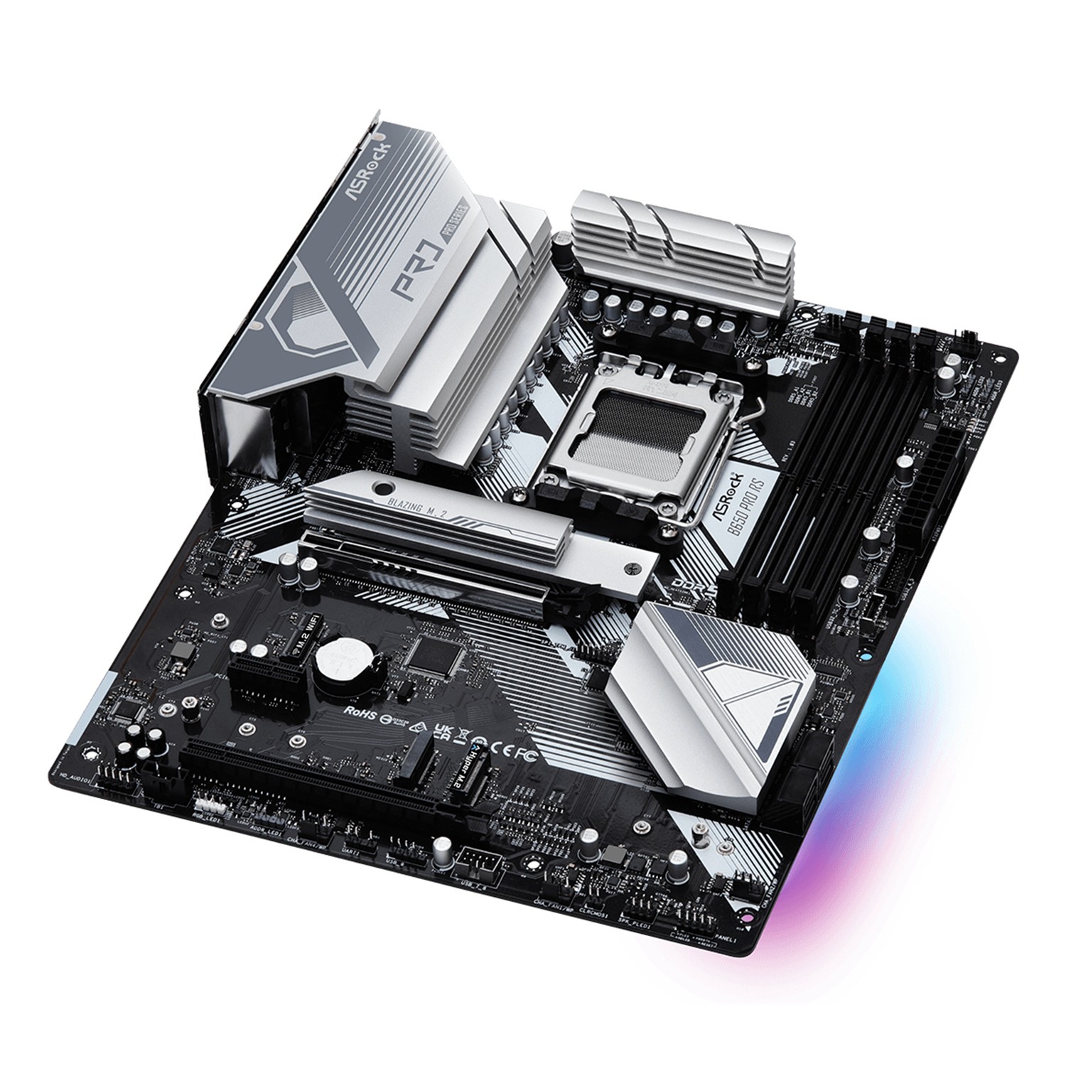 Zweites Bild vonASRock B650 Pro RS, AMD, Sockel AM5, AMD Ryzen 7000 Series, DDR5-SDRAM, 128 GB, DIMM