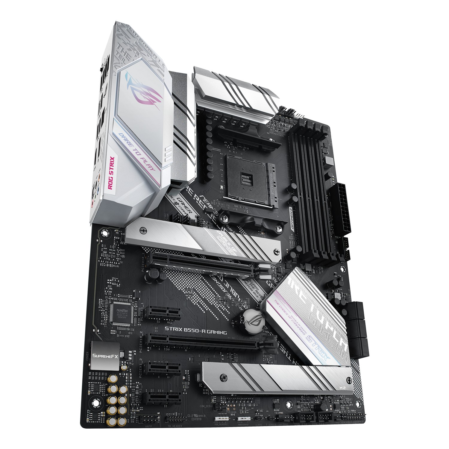 Zweites Bild vonASUS ROG STRIX B550-A GAMING, AMD, Sockel AM4, AMD Ryzen™ 3, DDR4-SDRAM, 128 GB, DIMM