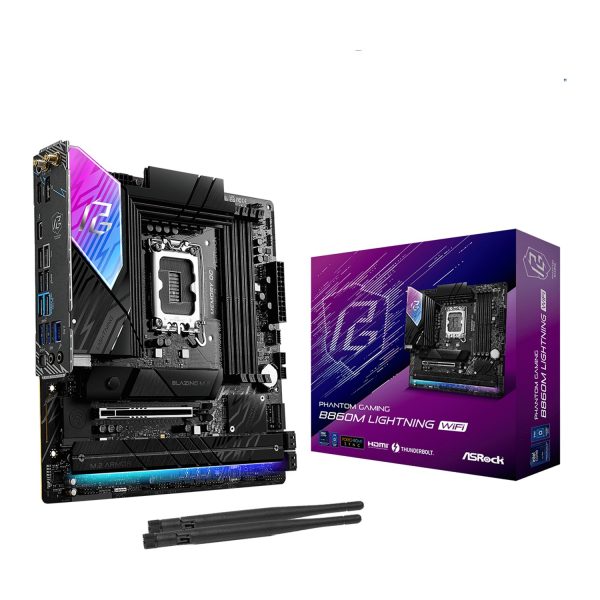 ASRock B860M Lightning WiFi, Intel, LGA 1851 (Socket V1), Intel Core Ultra (Series 2), DDR5-SDRAM, 256 GB, DIMM