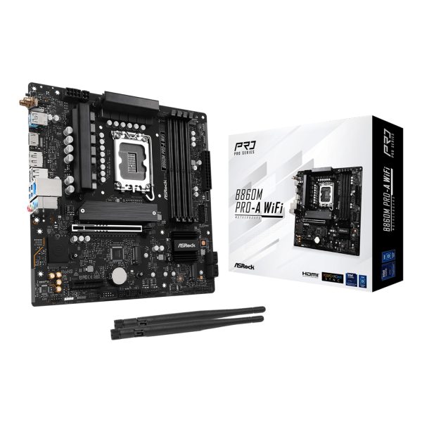 ASRock B860M Pro-A WiFi, Intel, LGA 1851 (Socket V1), DDR5-SDRAM, 256 GB, DIMM, Zweikanalig