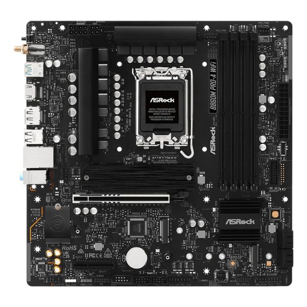 Zweites Bild vonASRock B860M Pro-A WiFi, Intel, LGA 1851 (Socket V1), DDR5-SDRAM, 256 GB, DIMM, Zweikanalig